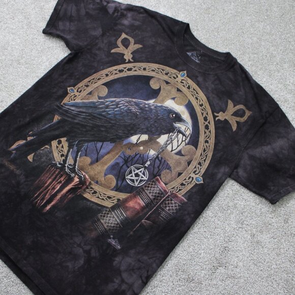 The Mountain Raven Shirt Mens Large Brown 100% Cotton Short Sleeve Pullover - Picture 3 of 12